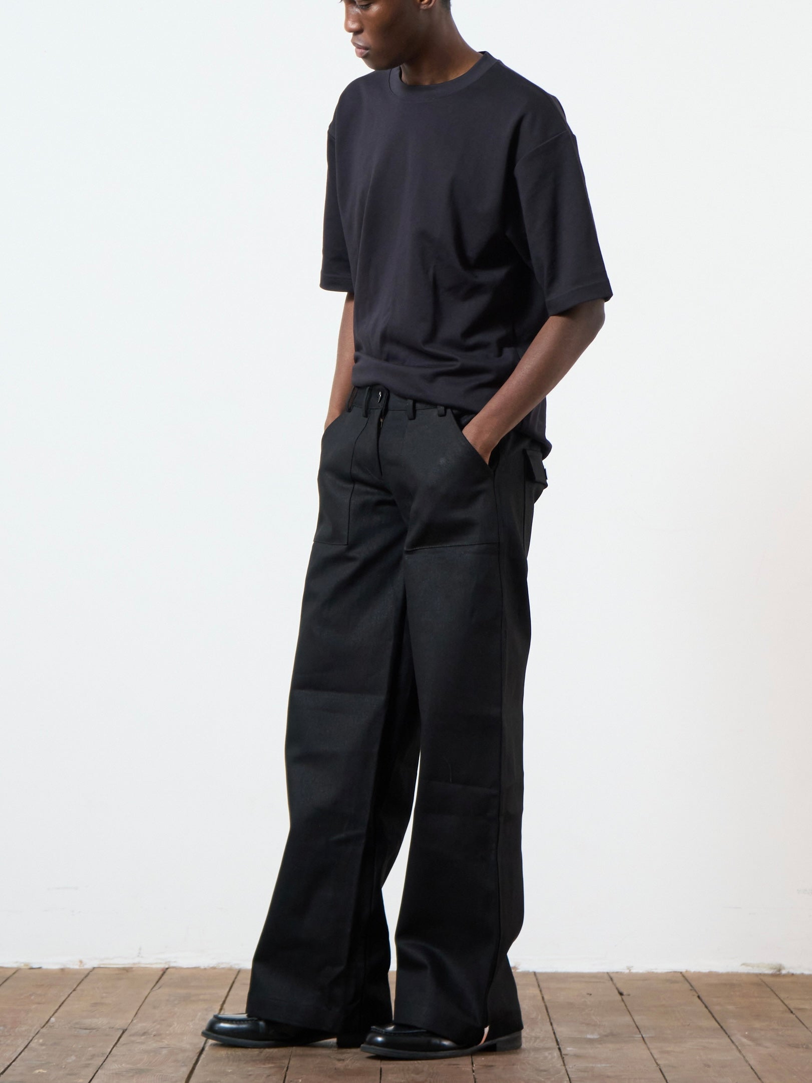 slouch jean - black denim