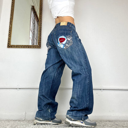 rare doraemon japanese baggy jeans