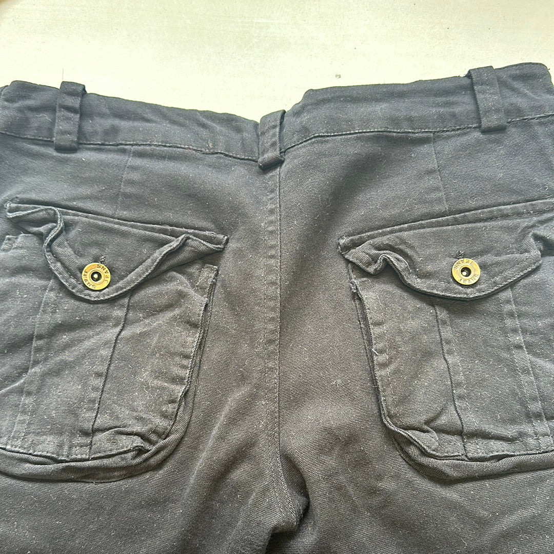 straight leg black cargos