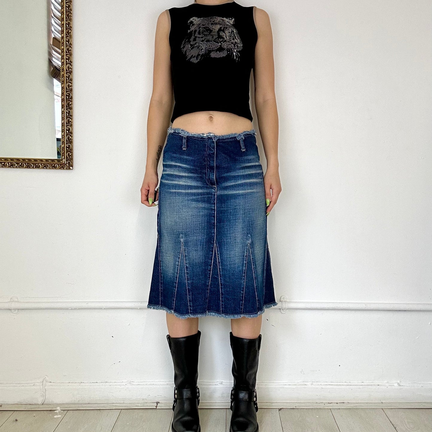 2000’s denim midi skirt