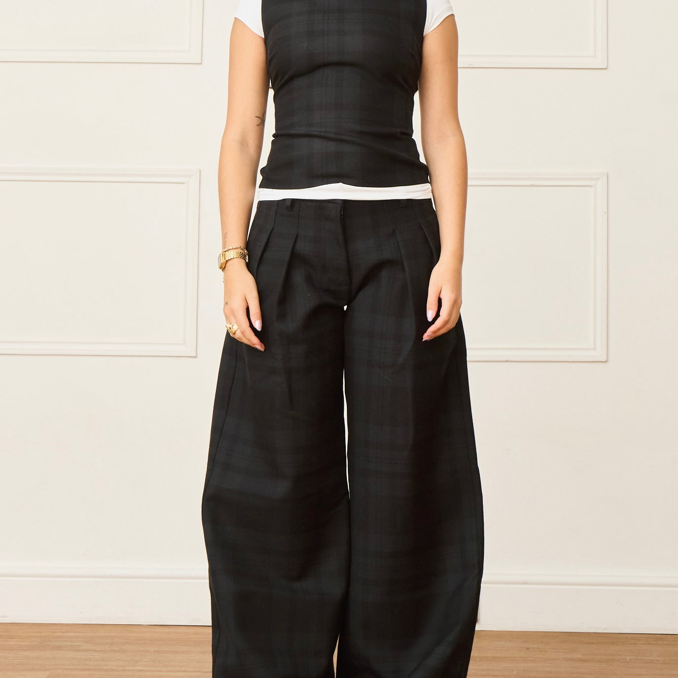 parker trouser - black wool