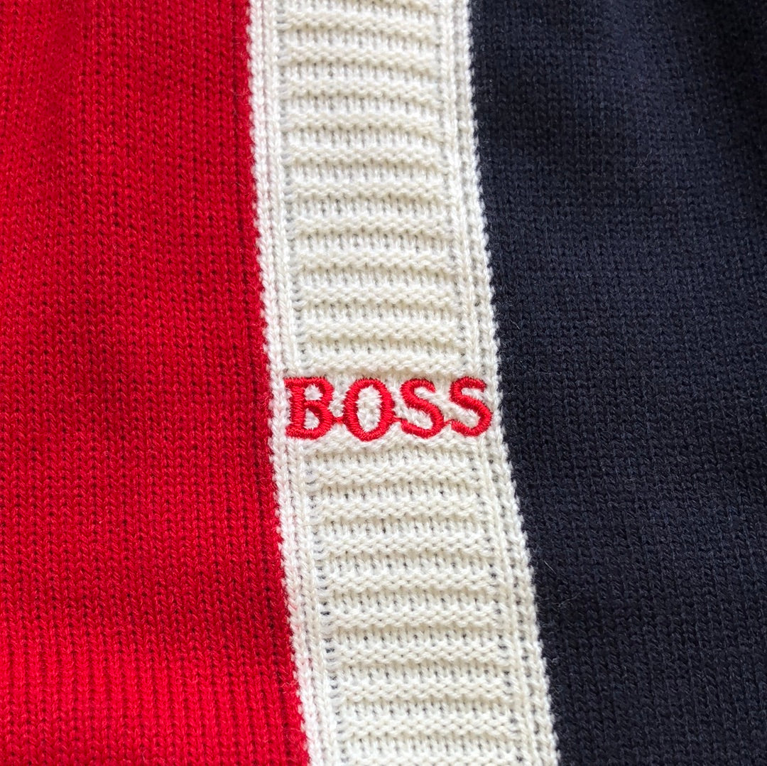 hugo boss striped knit jumper