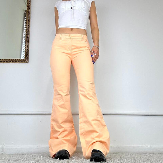 00s wide leg orange trousers