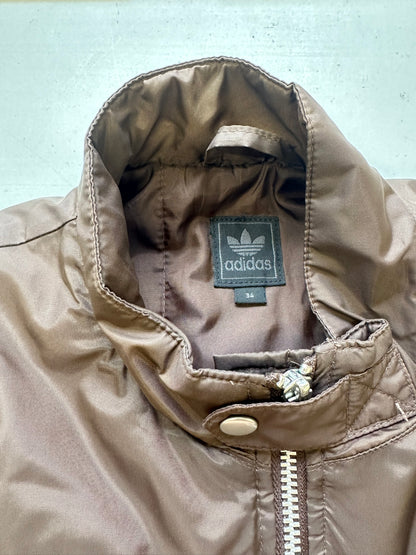 vintage adidas brown puffer jacket