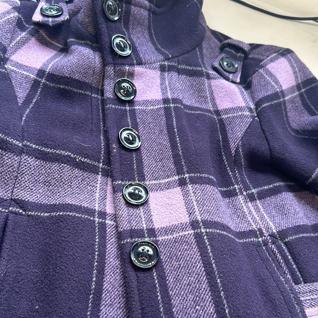 2000s checkered button up coat