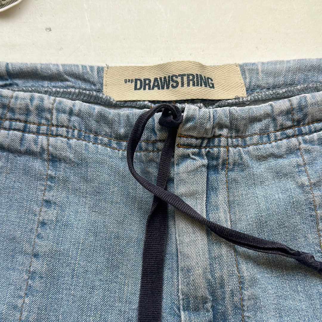 lightweight drawstring jeans