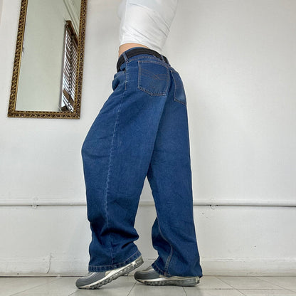 vintage dark wash baggy jeans