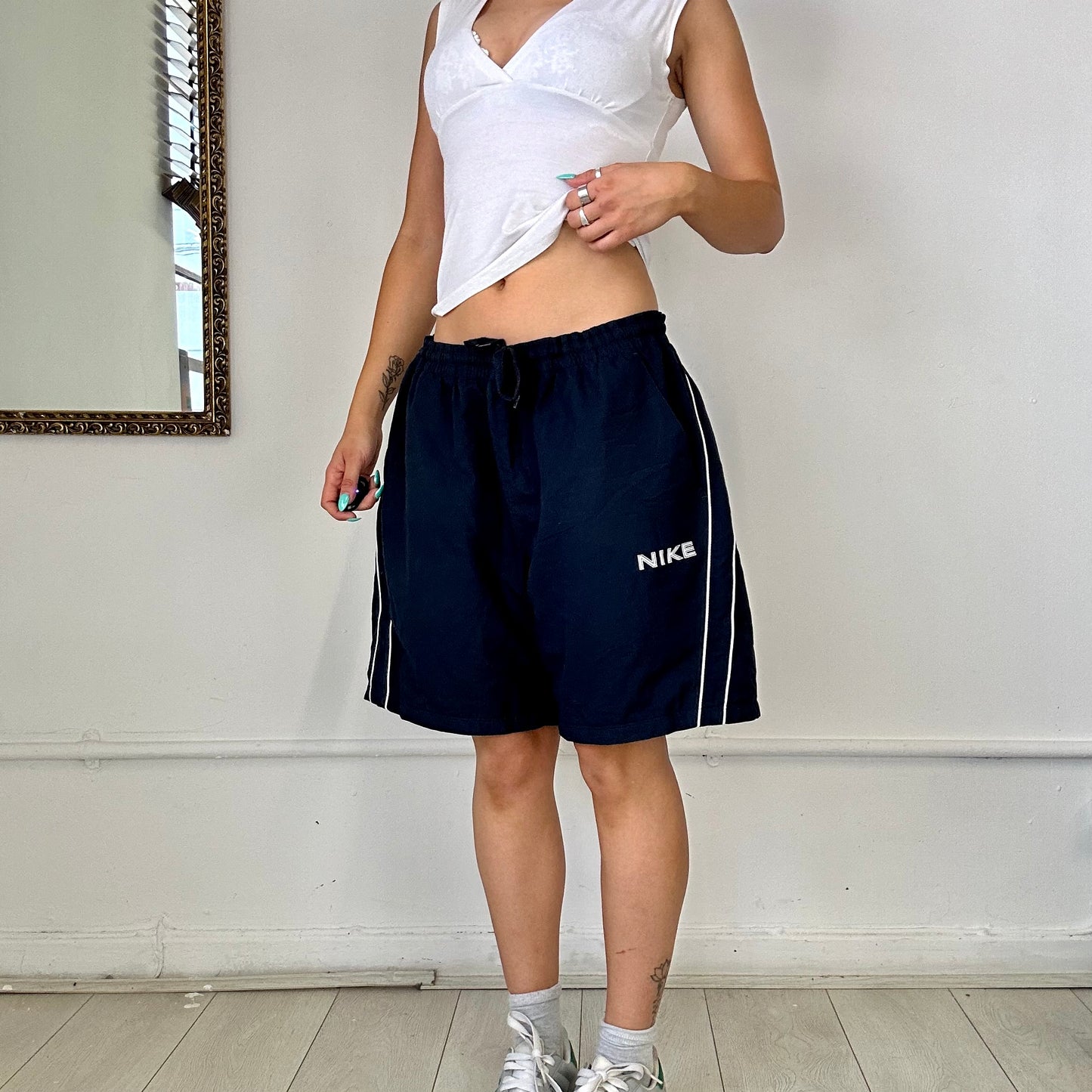 dark navy vintage nike shorts