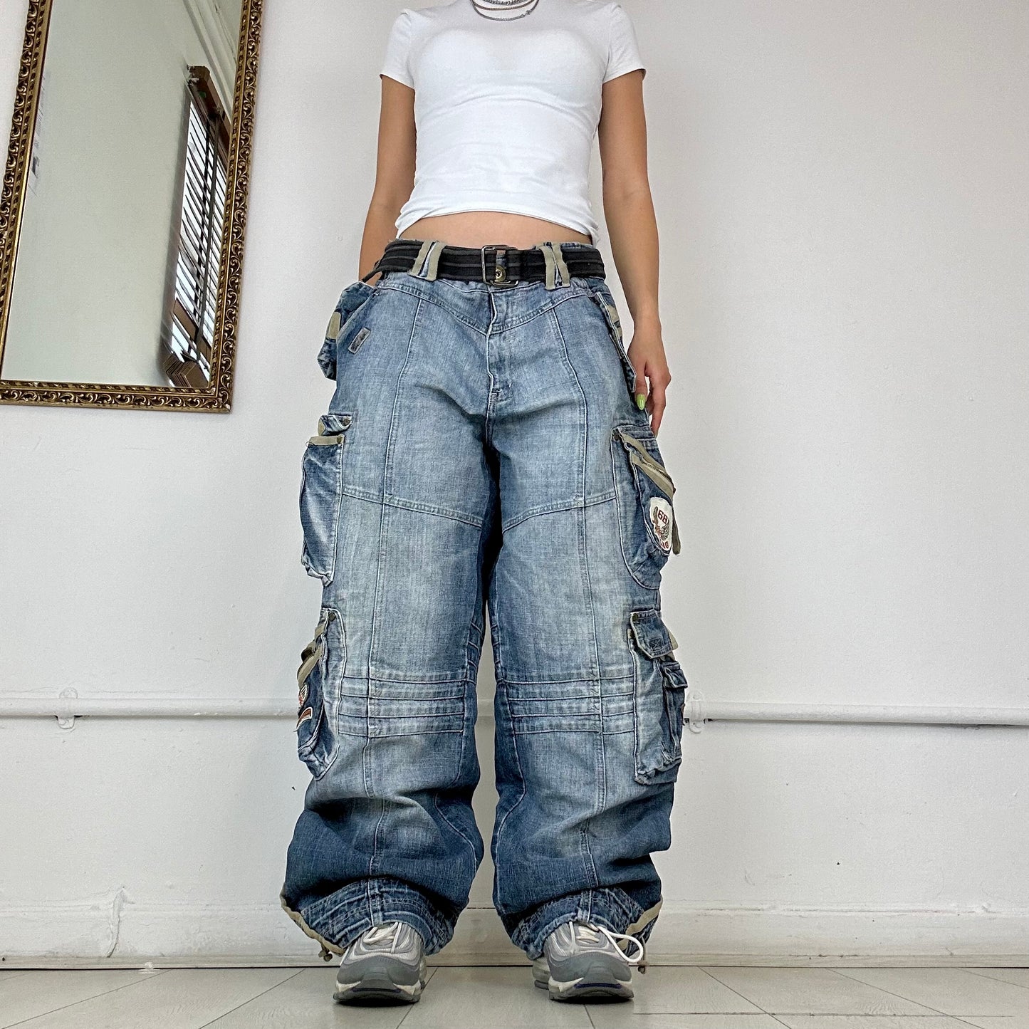 baggy utility cargo jeans by jet lag 68