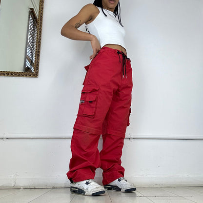 vintage red cargo diesel trousers