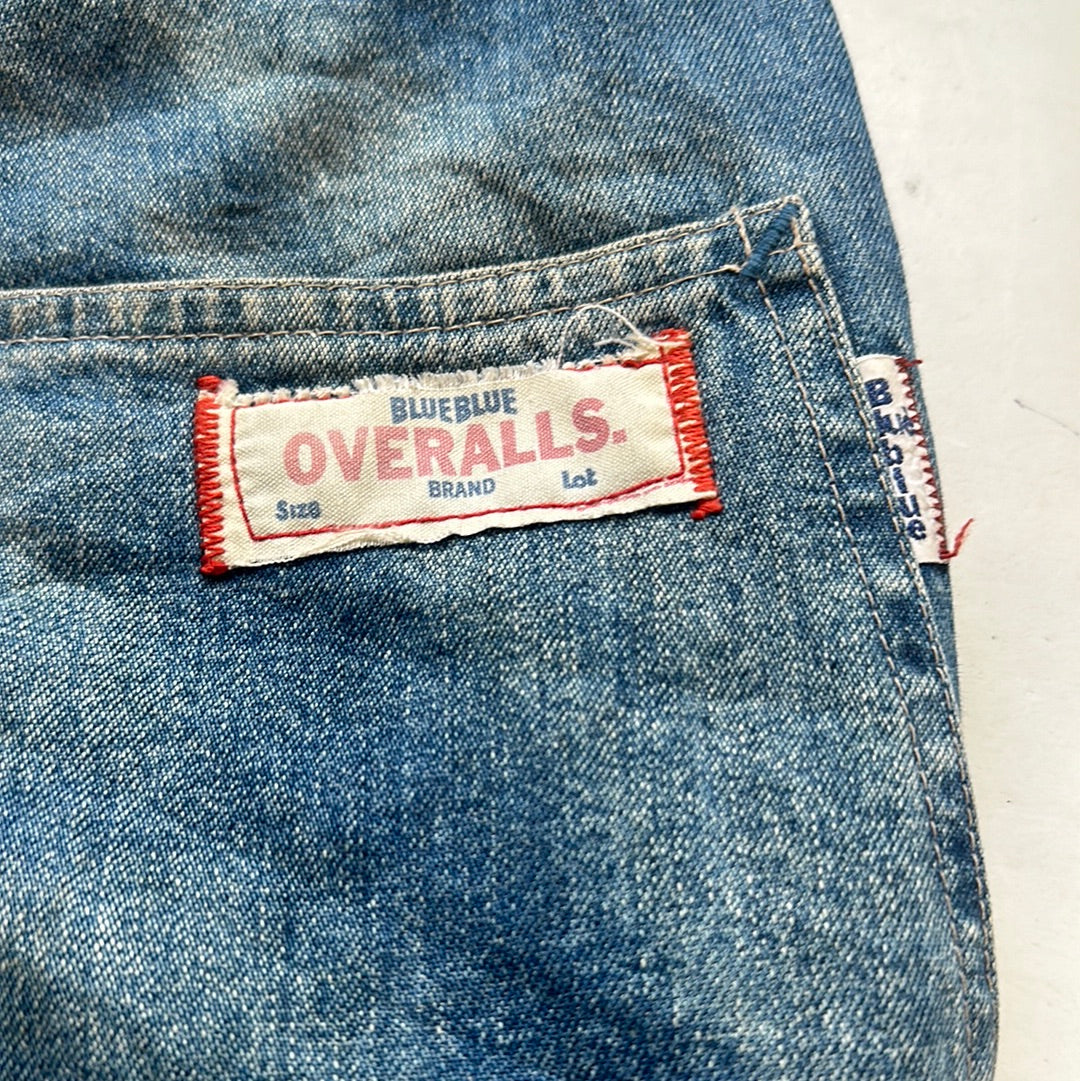 vintage blue denim dungarees