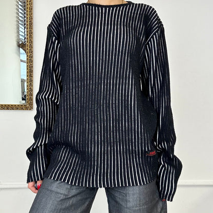 dolce & gabbana striped oversized jumper