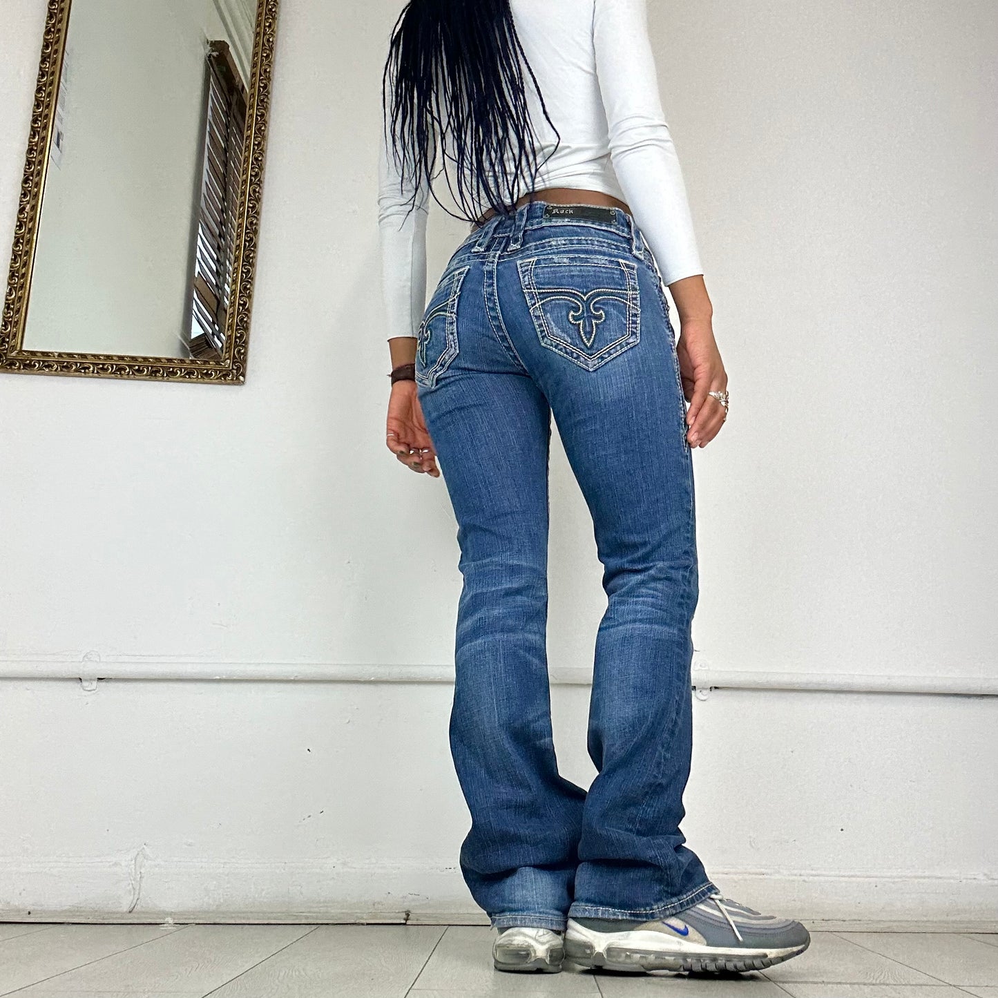 rock revival y2k flared jeans