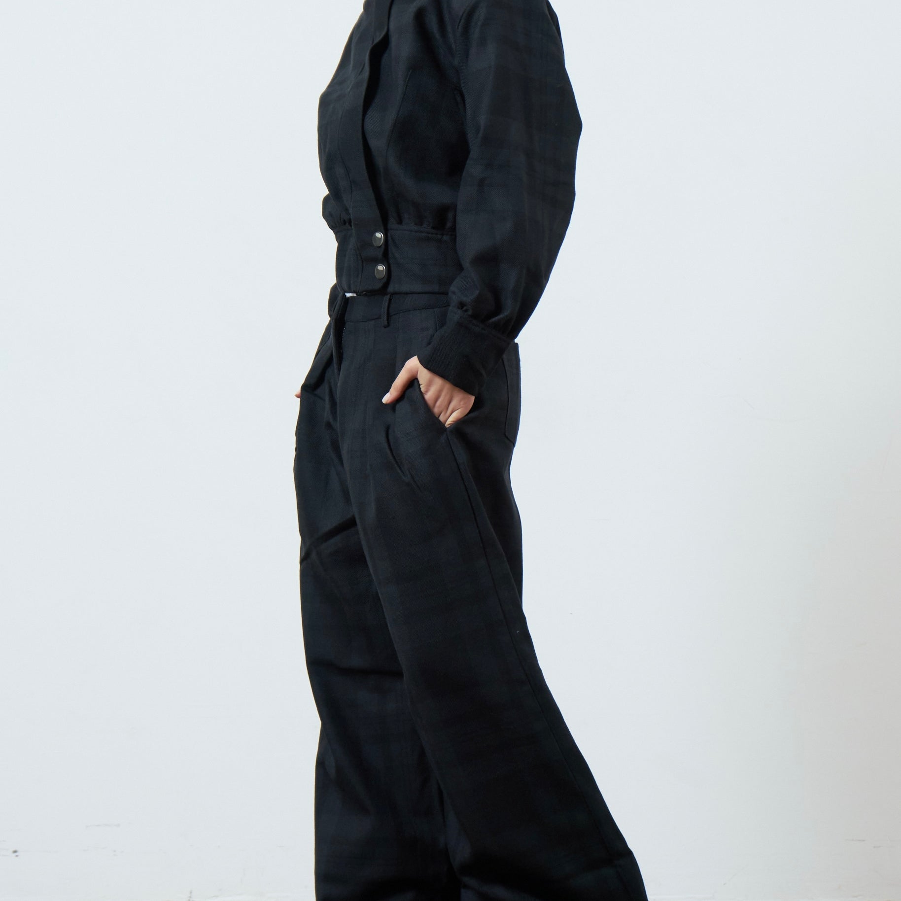 slouch jacket - black wool