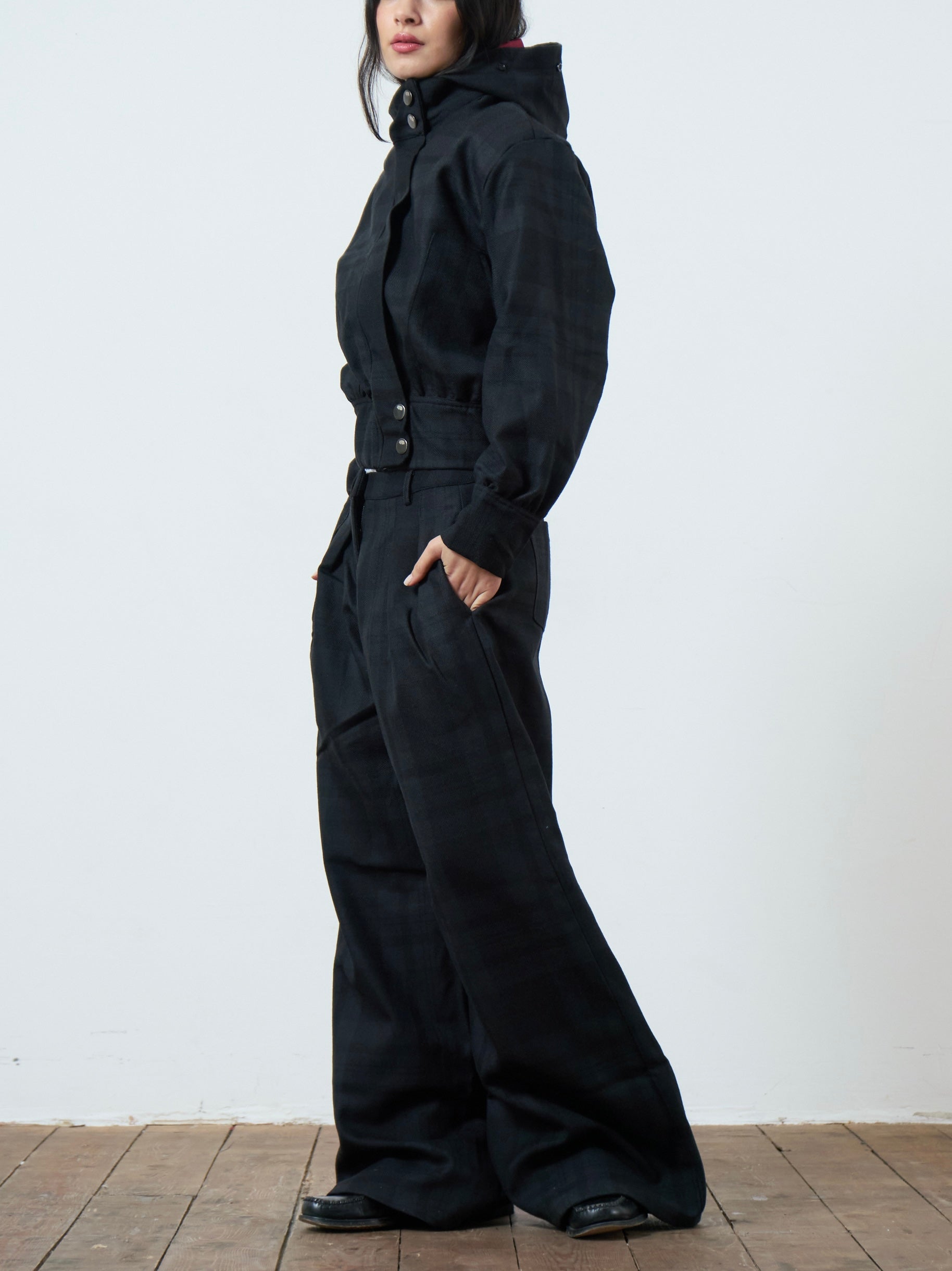 slouch jacket - black wool