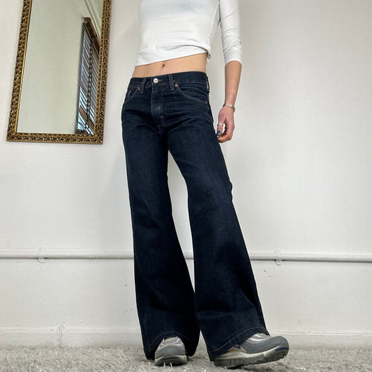 00s flared leg dark wash jeans