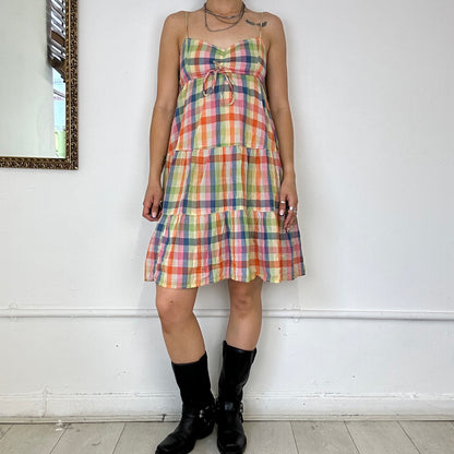 checkered colourful summer dress