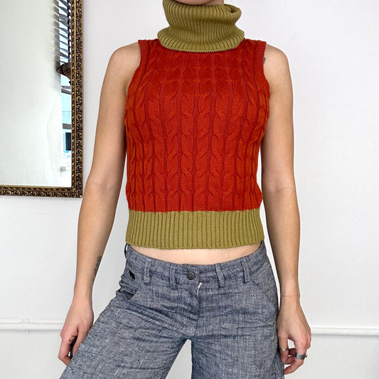 2000's sleeveless roll neck jumper