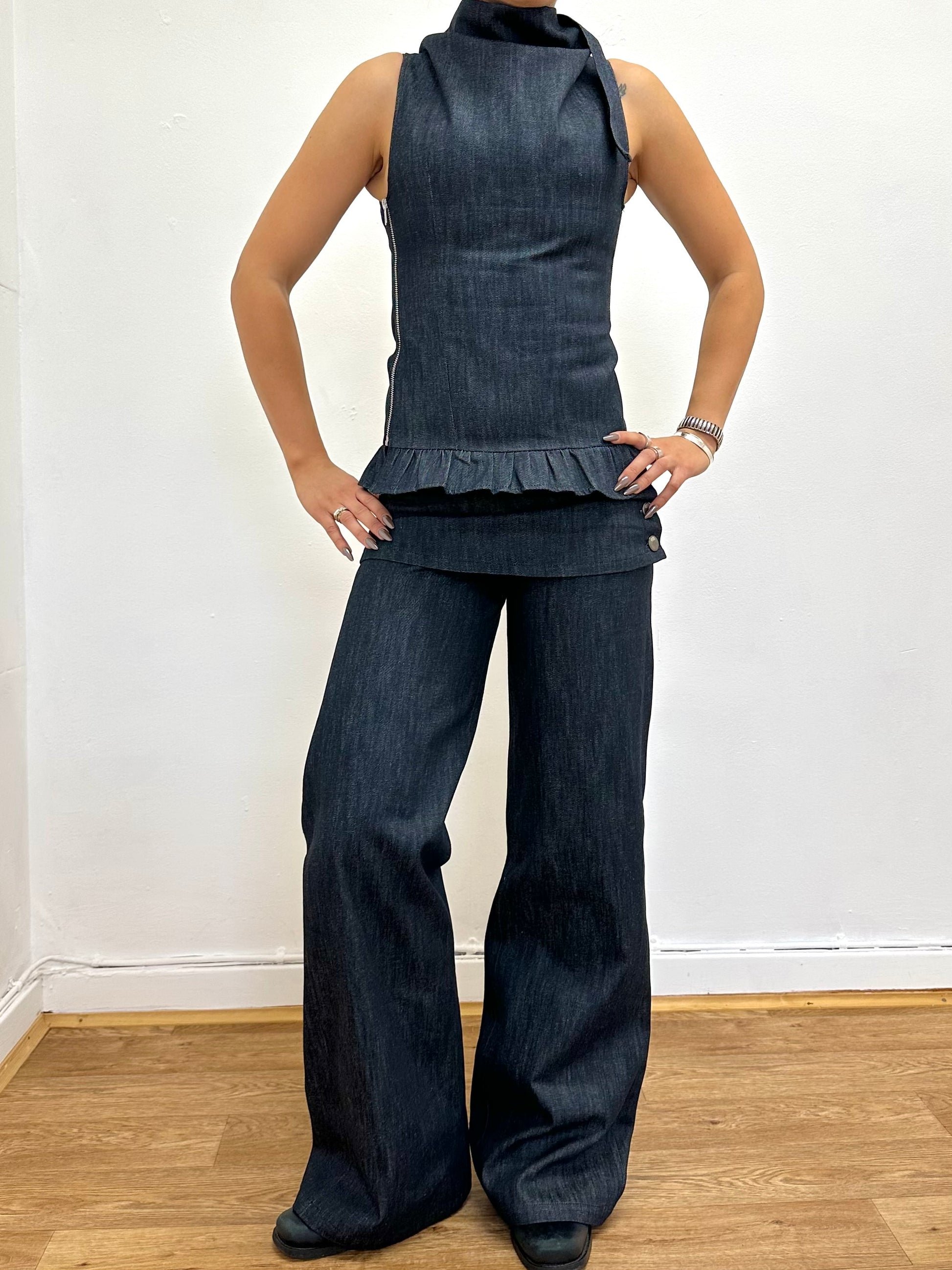 shay trouser - navy denim