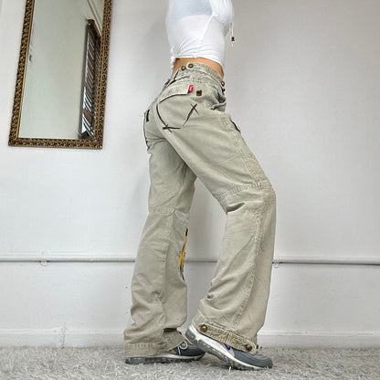 baggy patchwork cargo trousers