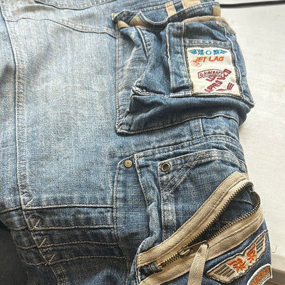 baggy utility cargo jeans by jet lag 68