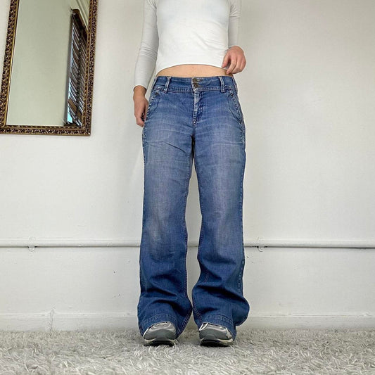 vintage wide leg cargo jeans