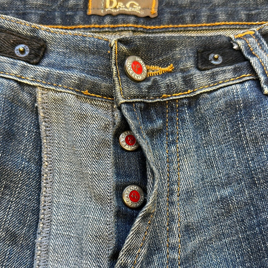 2000's patchwork dolce & gabbana jeans