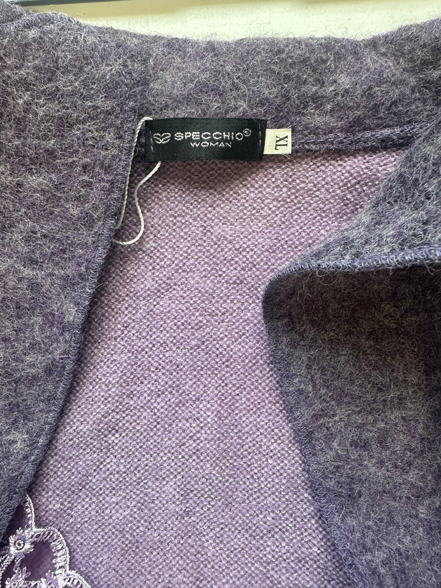 2000's mohair purple cami & coatee top