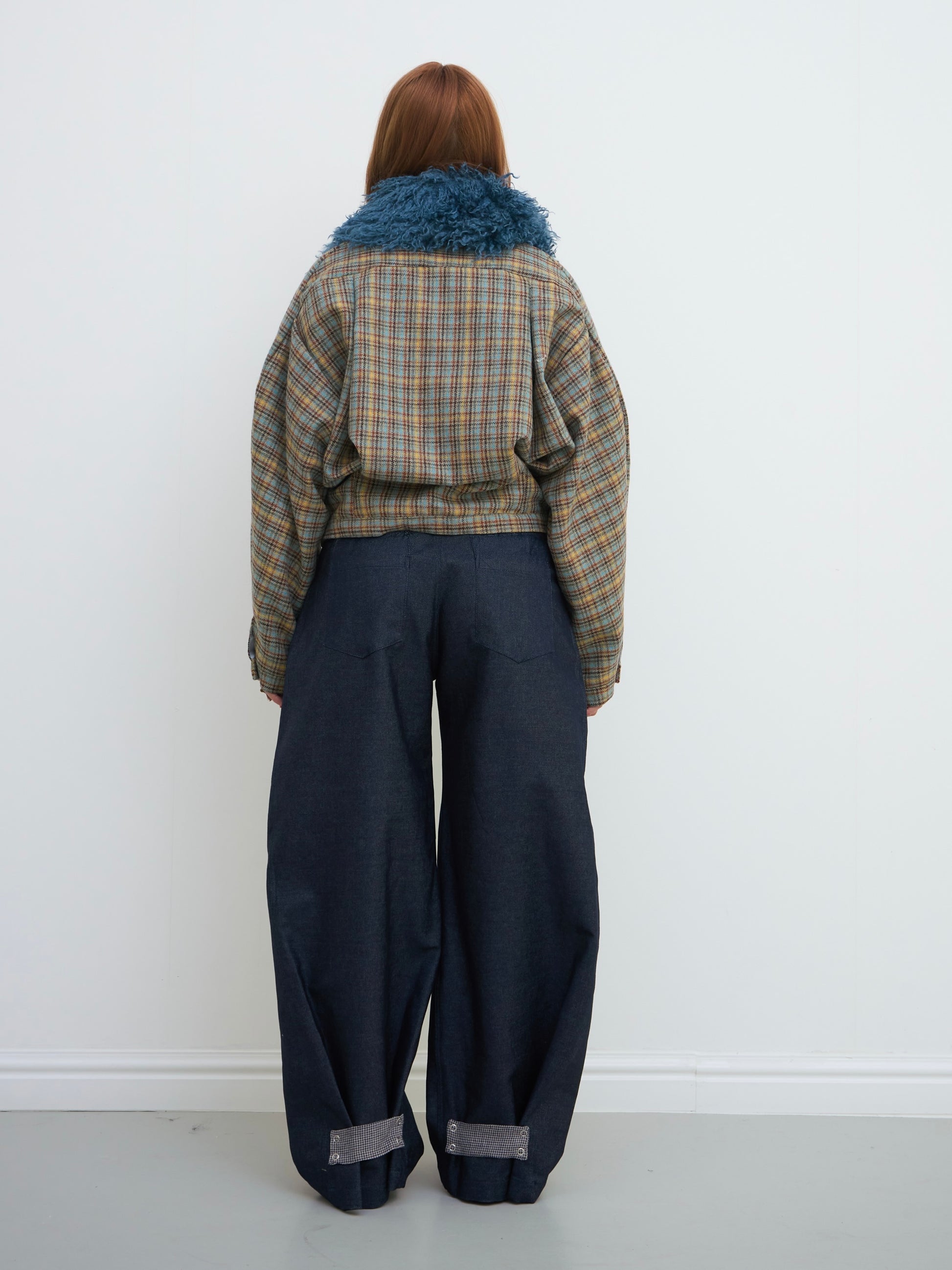 arden jacket - sandstone plaid wool