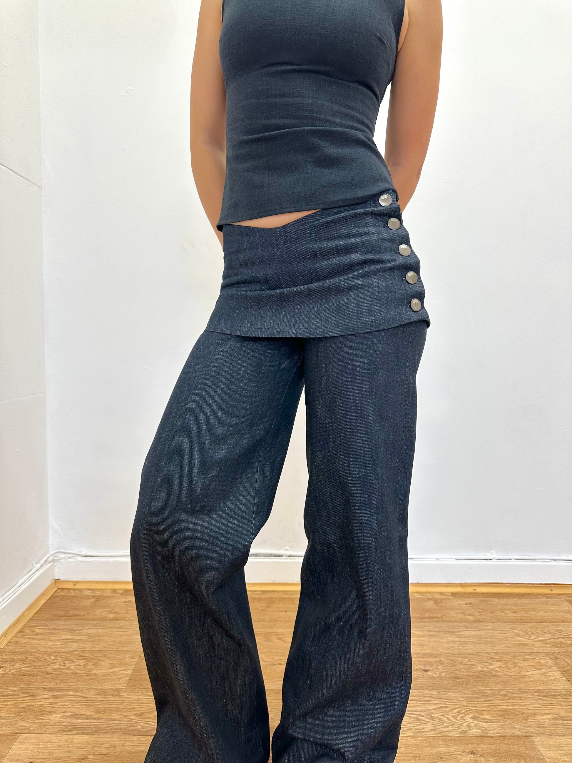 shay trouser - navy denim