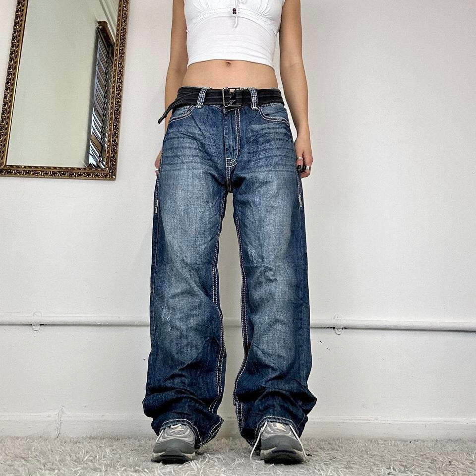 wide leg jeans by rock and roll denim