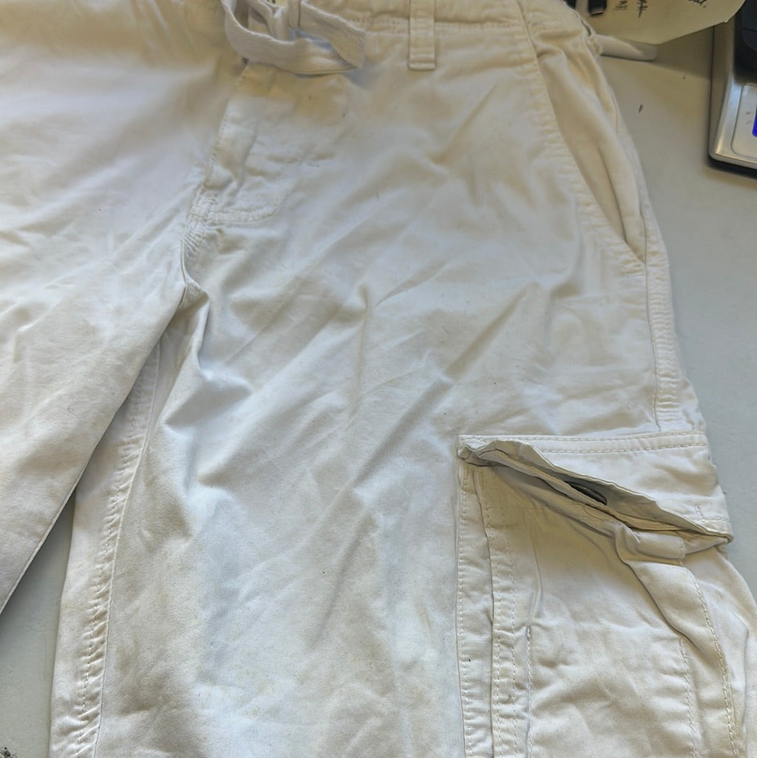 white cargo shorts by emporio armani