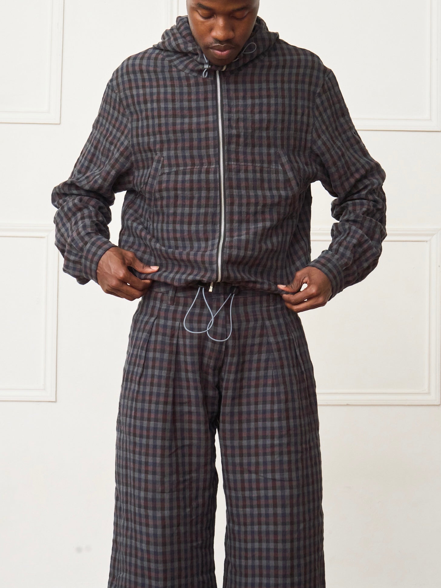 jamie jacket - gingham linen