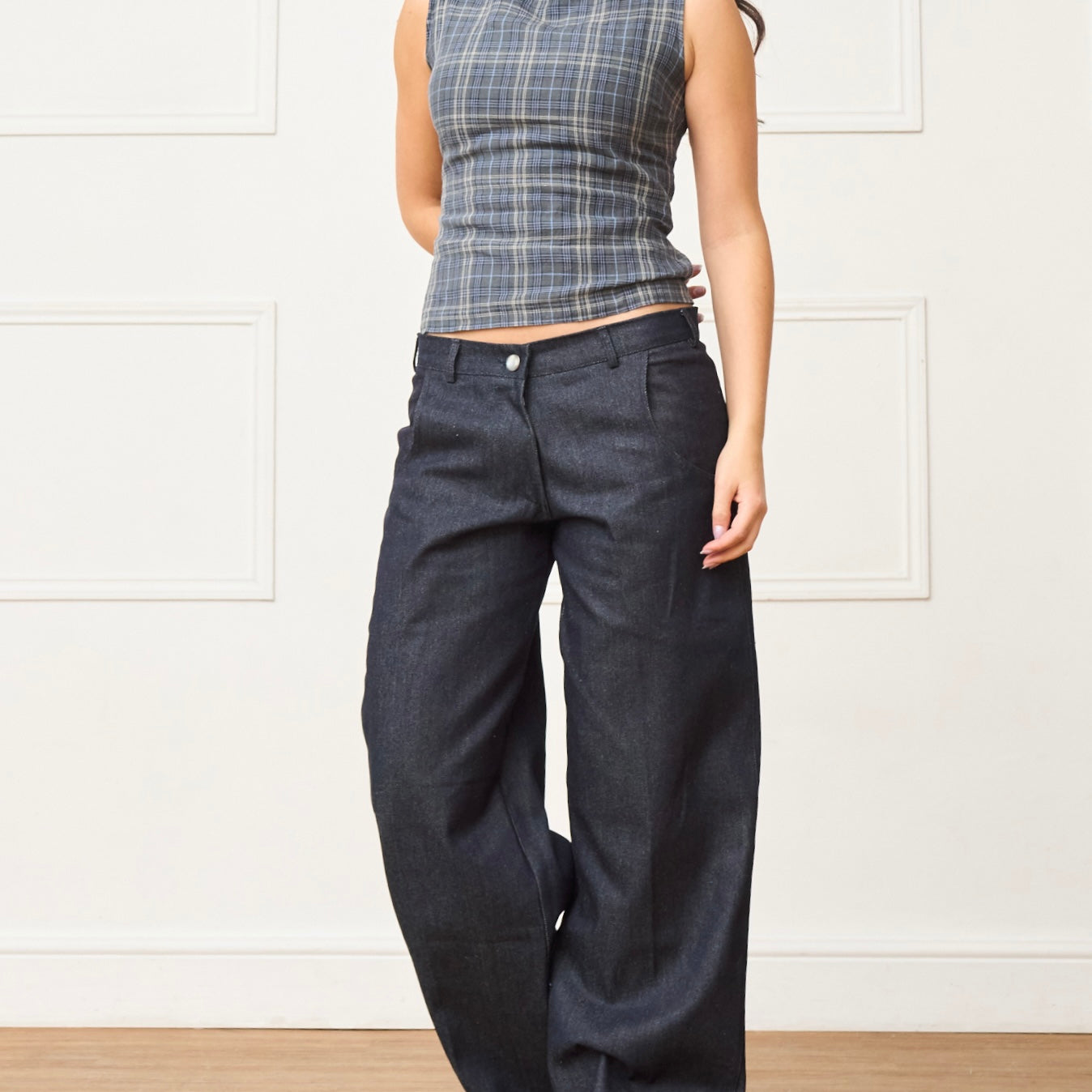 circle jean - navy denim