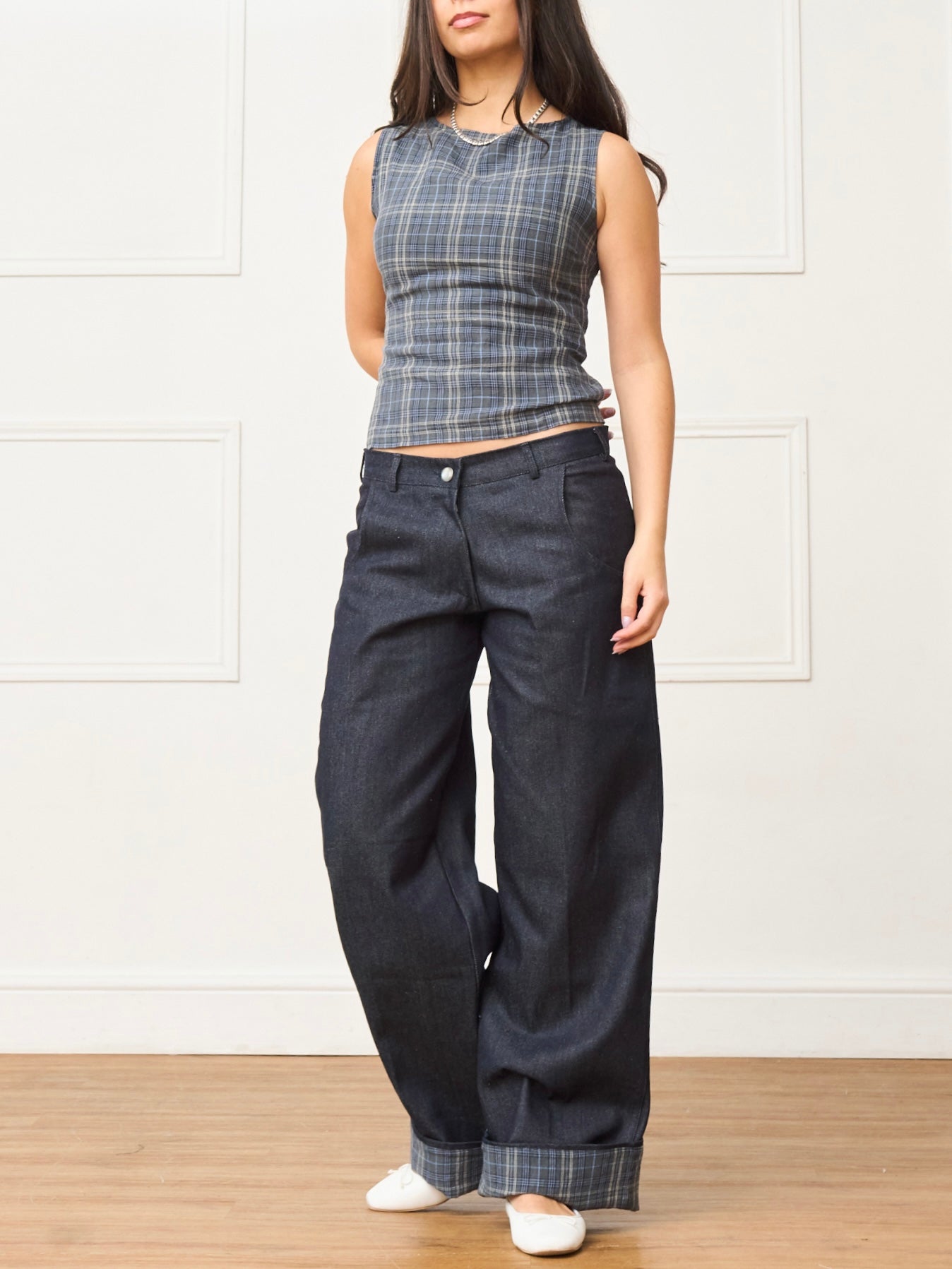 circle jean - navy denim