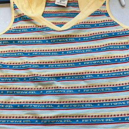 colorful striped racerback tank top