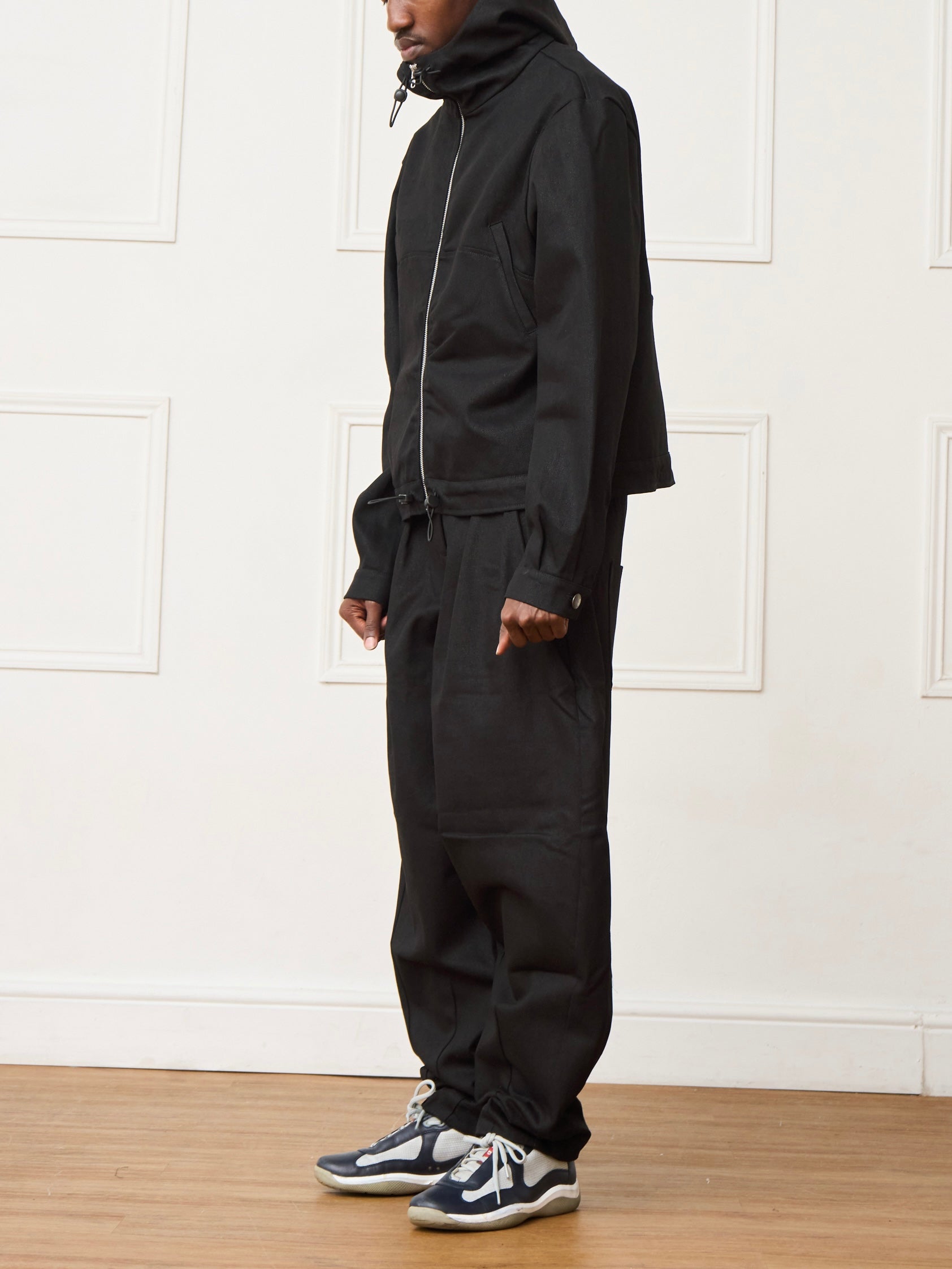 barrel jean - black denim