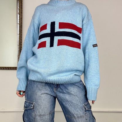 vintage napapijri knitted jumper