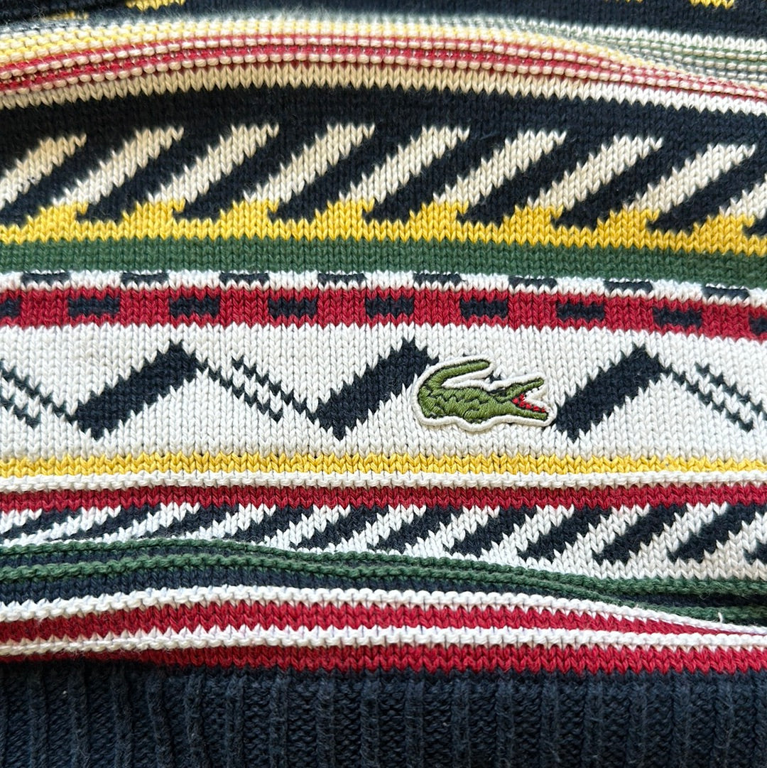 colourful striped knitted lacoste jumper