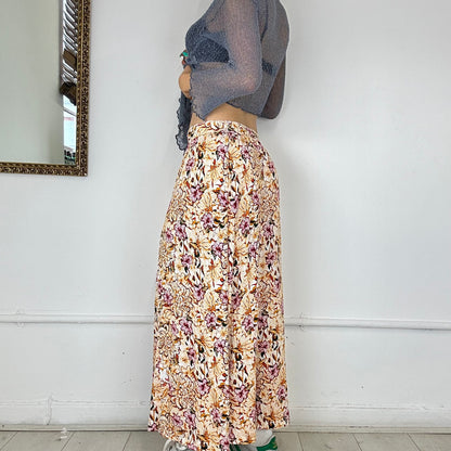 printed maxi skirt