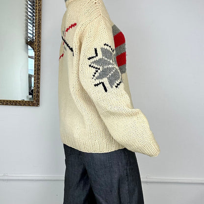 2000’s zip-up knitted jumper by Guru