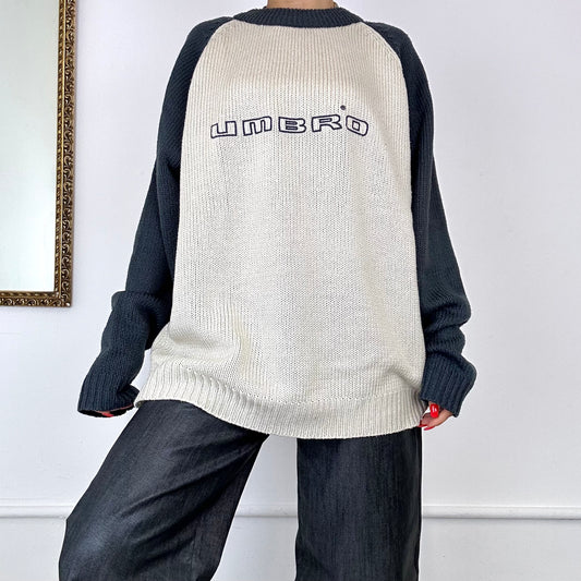 90's Umbro spell out knitted jumper