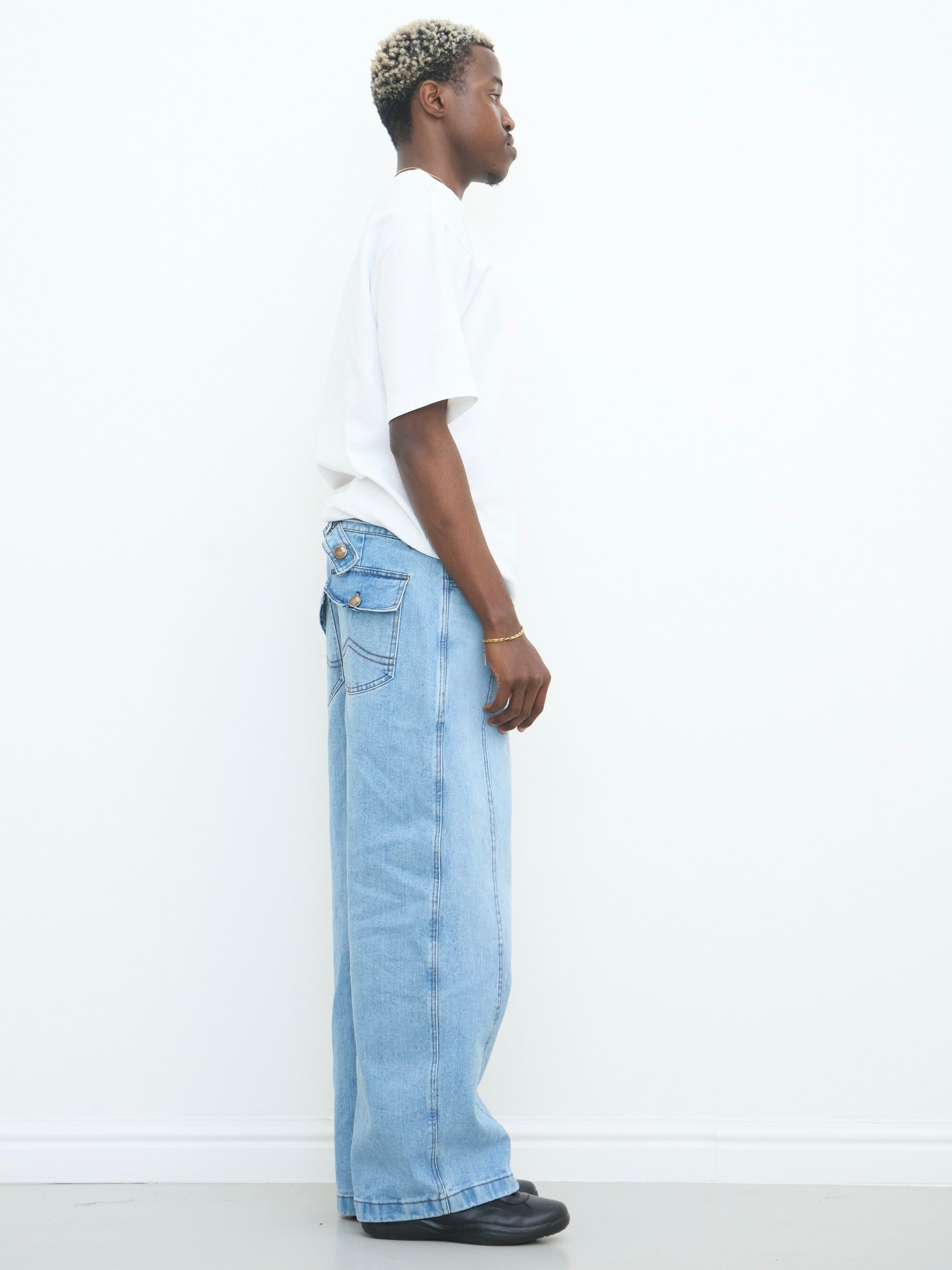 balloon jean - light washed denim