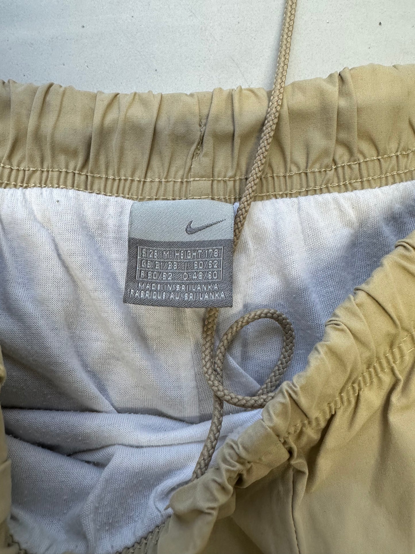 vintage nike beige tracksuit bottoms