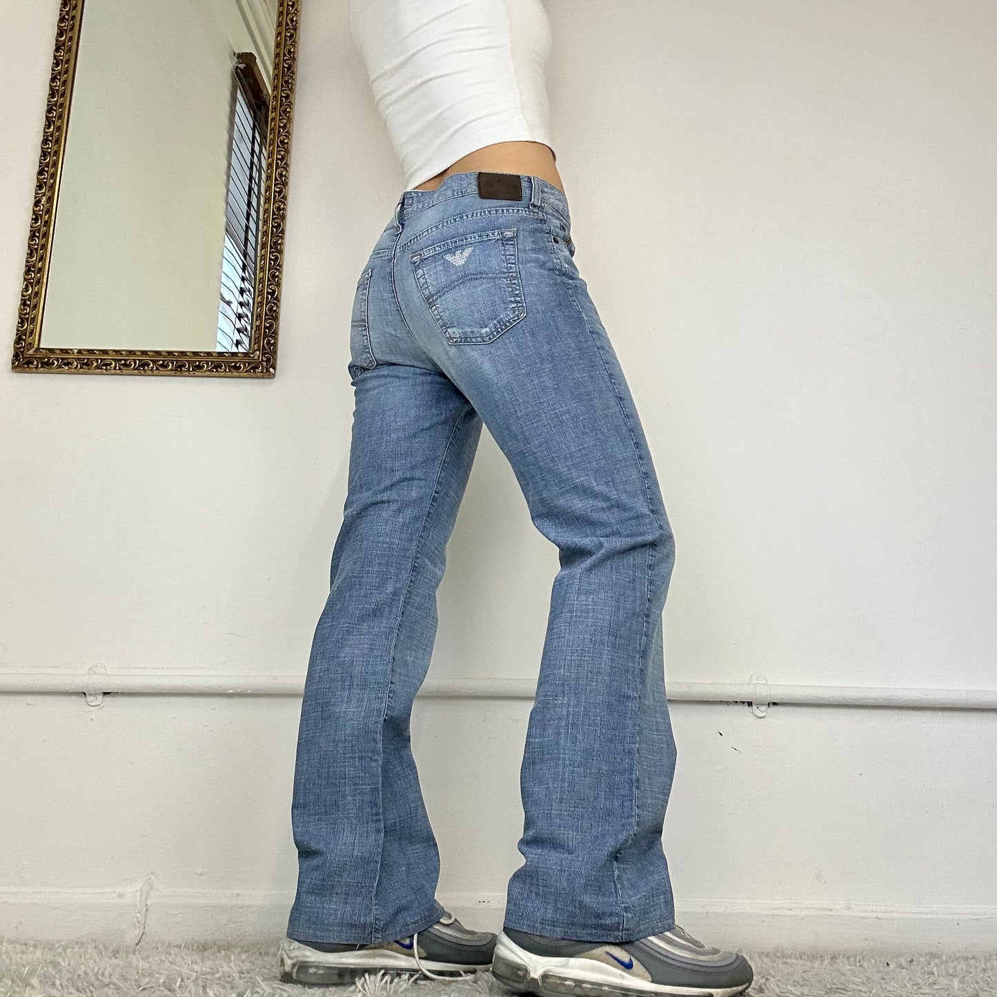 armani wide leg jeans