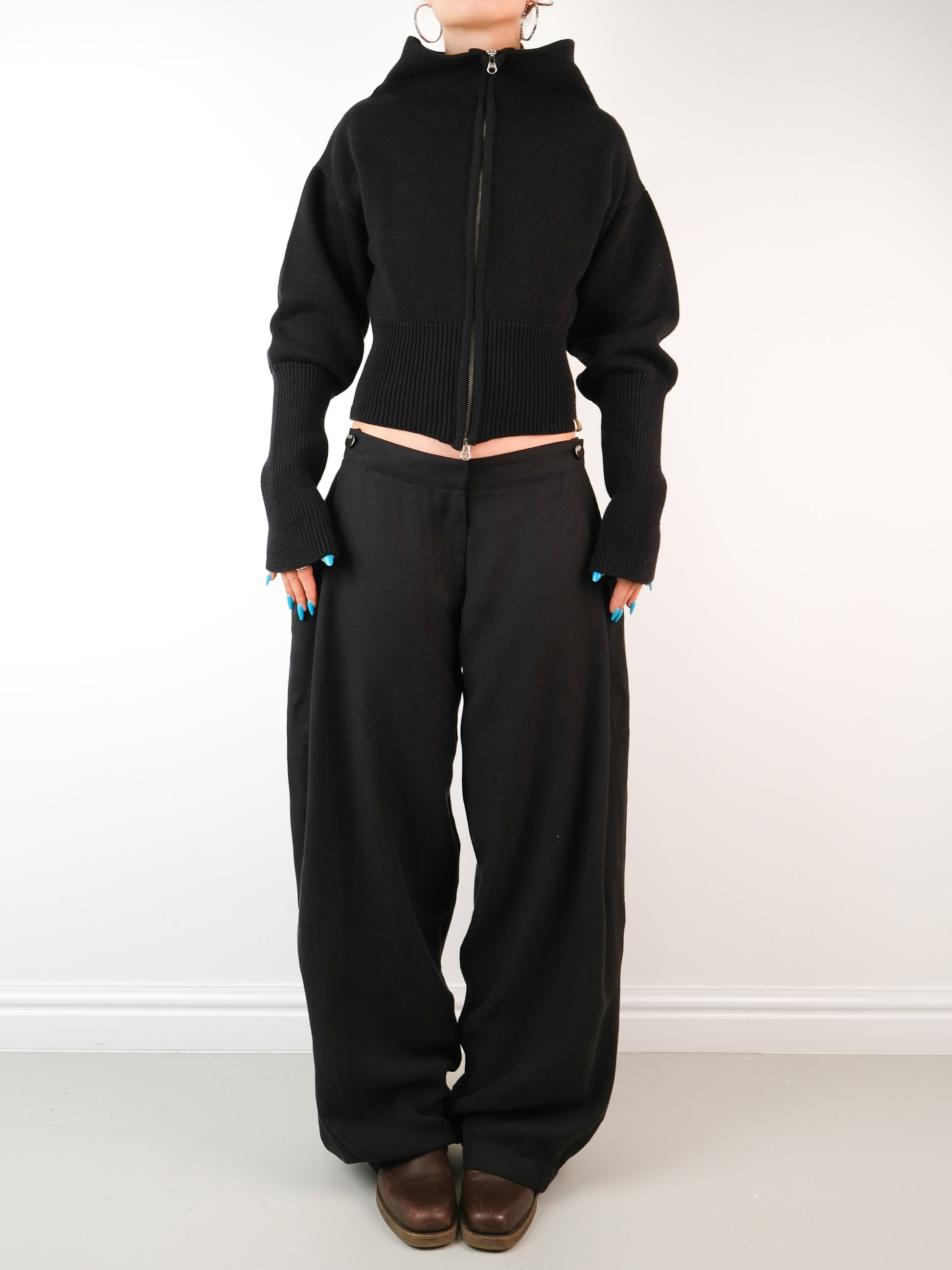 rowan balloon jumper - black knit