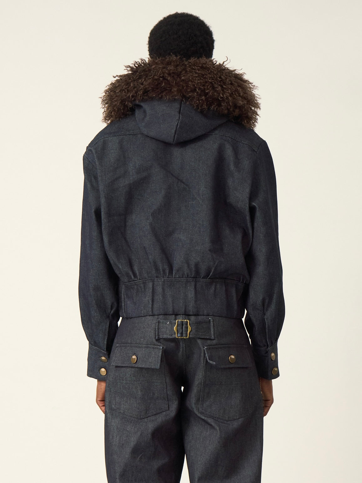 slouch jacket - navy denim