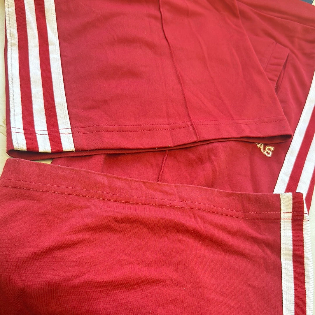 vintage red adidas joggers