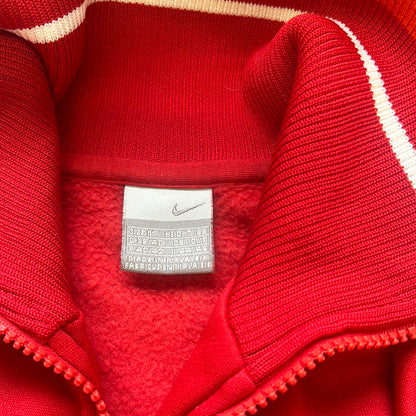 90s red nike dual zip sports jacket