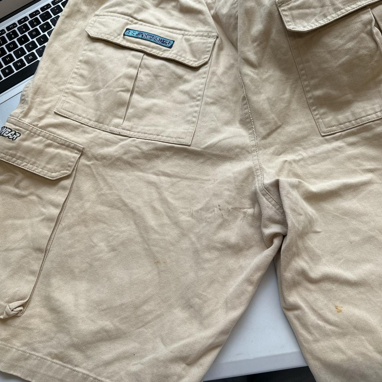 vintage beige cargo shorts